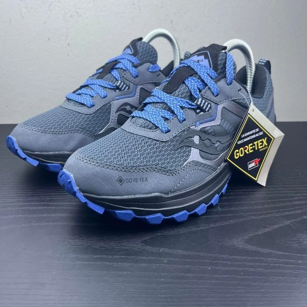 Saucony Excursion TR16 GTX Women's Sz 7.5 Gray Blue Trail Shoes New With Box